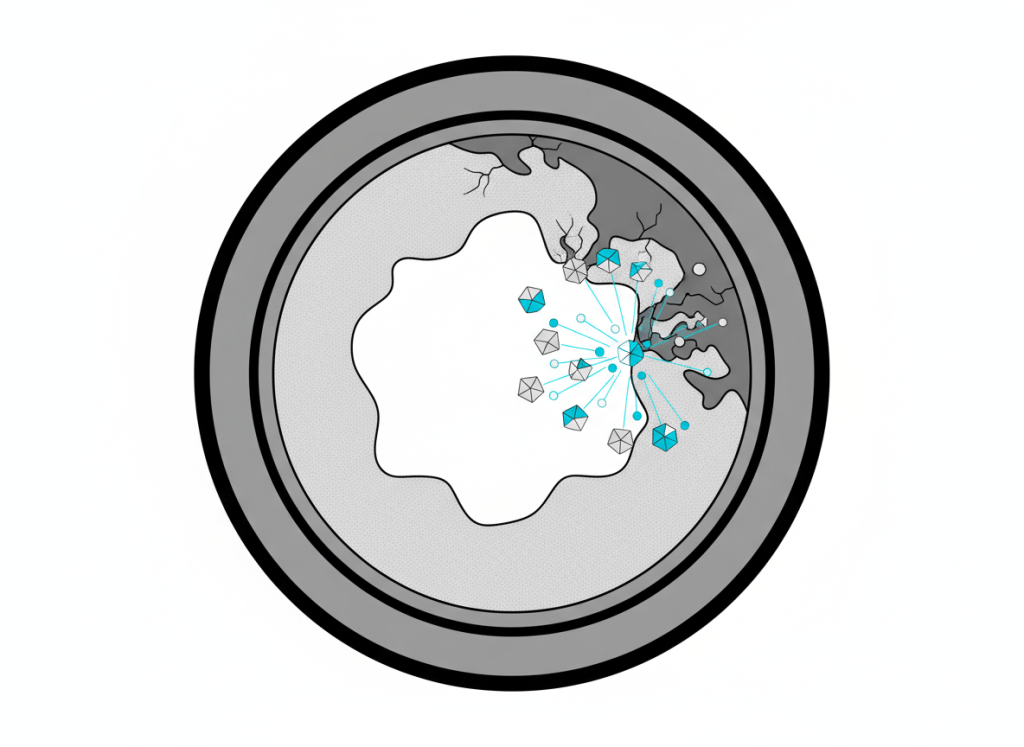 Diagram-style illustration of CO2 and H2S corrosion mechanism used in AI corrosion rate prediction for oil and gas
