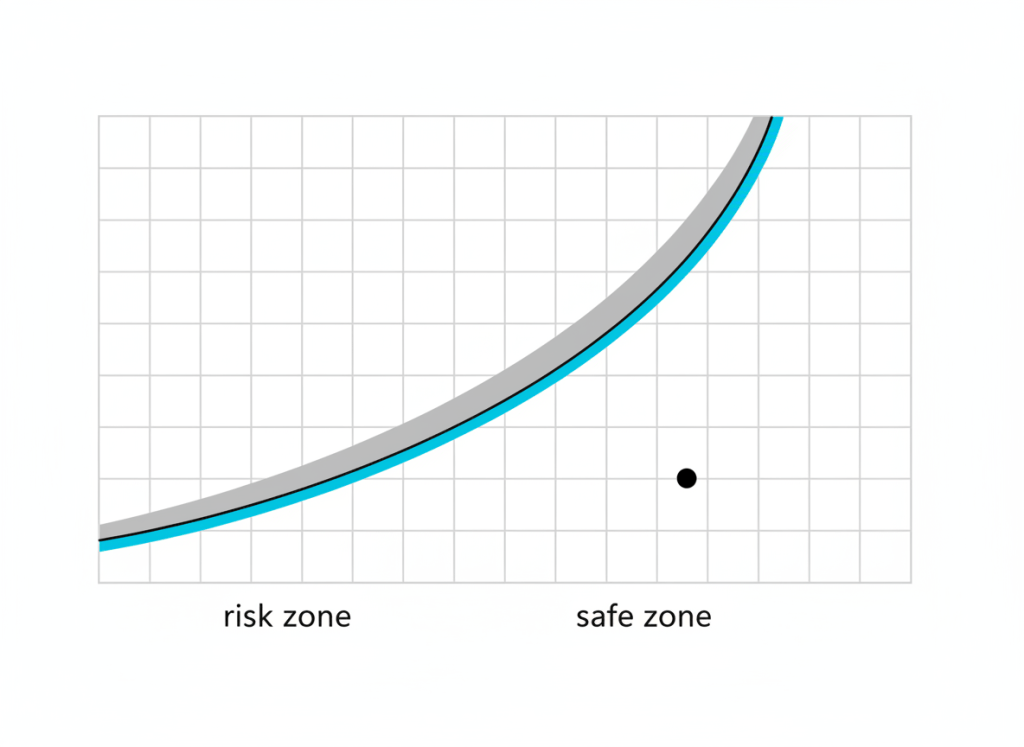 Pressure-temperature hydrate formation envelope diagram used to predict gas hydrate formation risk