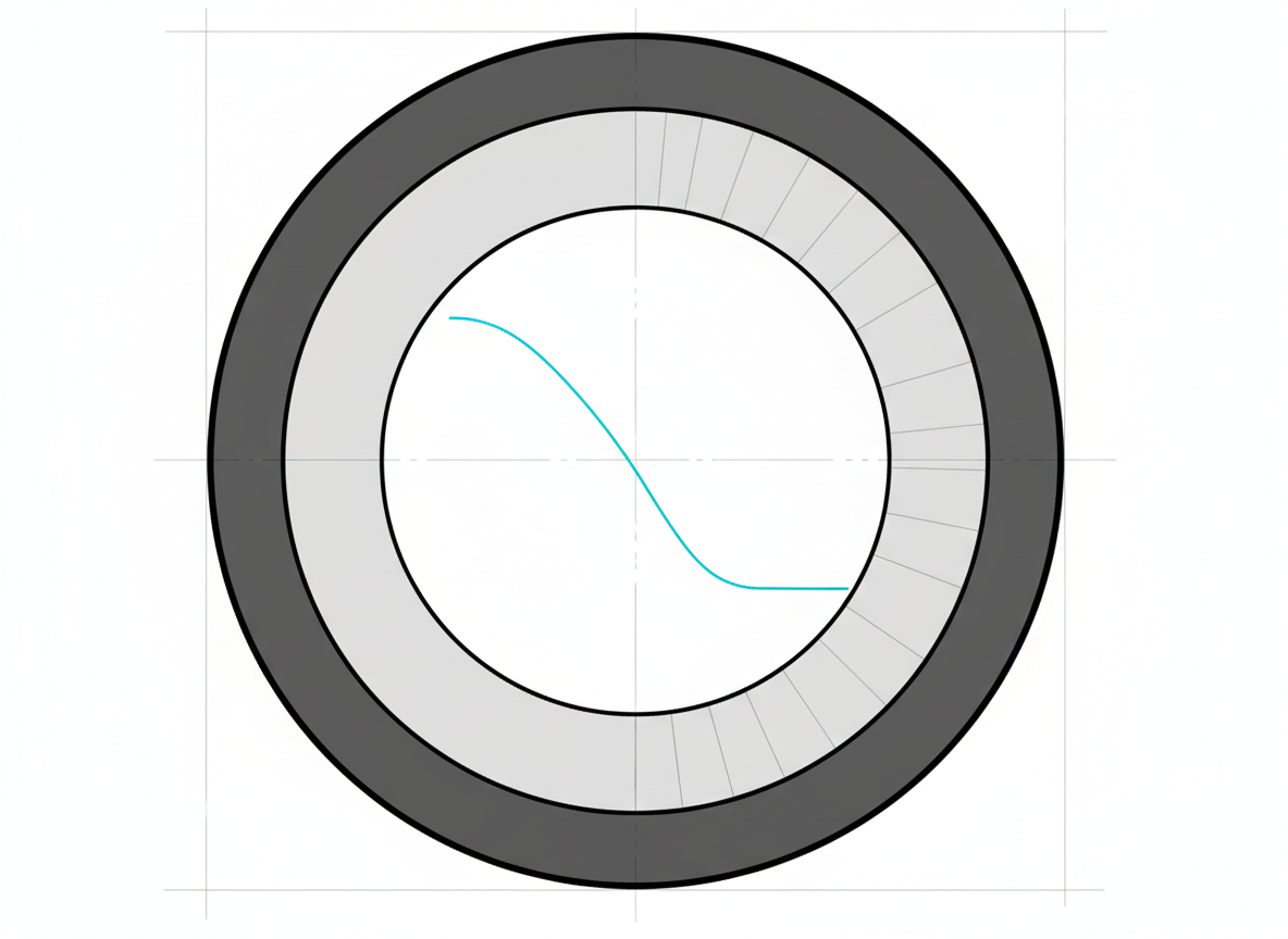 Abstract illustration representing AI corrosion rate prediction for oil and gas pipe wall thickness