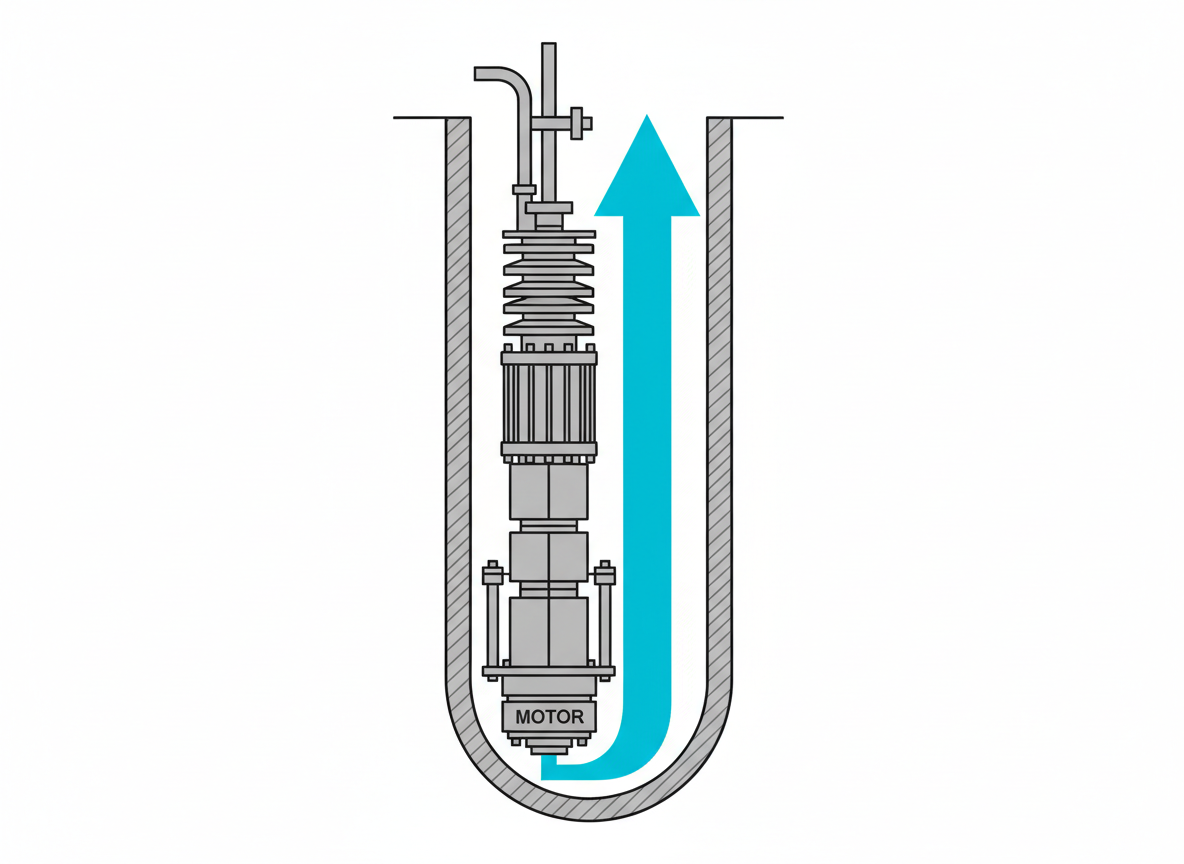 ESP total dynamic head TDH diagram for electrical submersible pump sizing