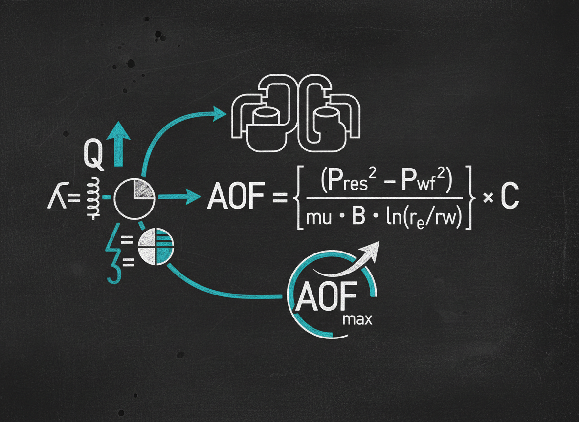 Calculating Absolute Open Flow AOF with the Vogel IPR equation worked example