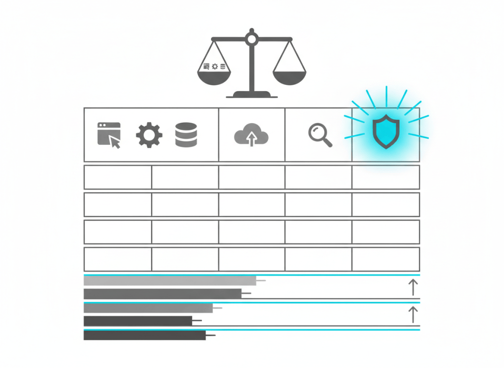 Comparison graphic of AI virtual flow metering software tools for upstream oil and gas production